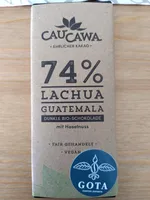 74% Lachua Guatemala Dunkle Bio-Schokolade mit Haselnuss