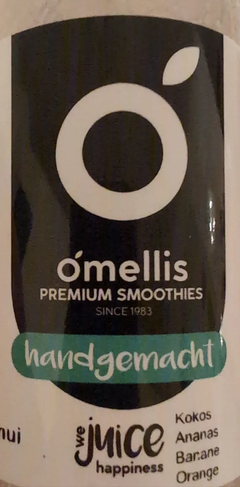 o'mellis Premium Smoothies handgemacht - Kokos, Ananas, Banane, Orange