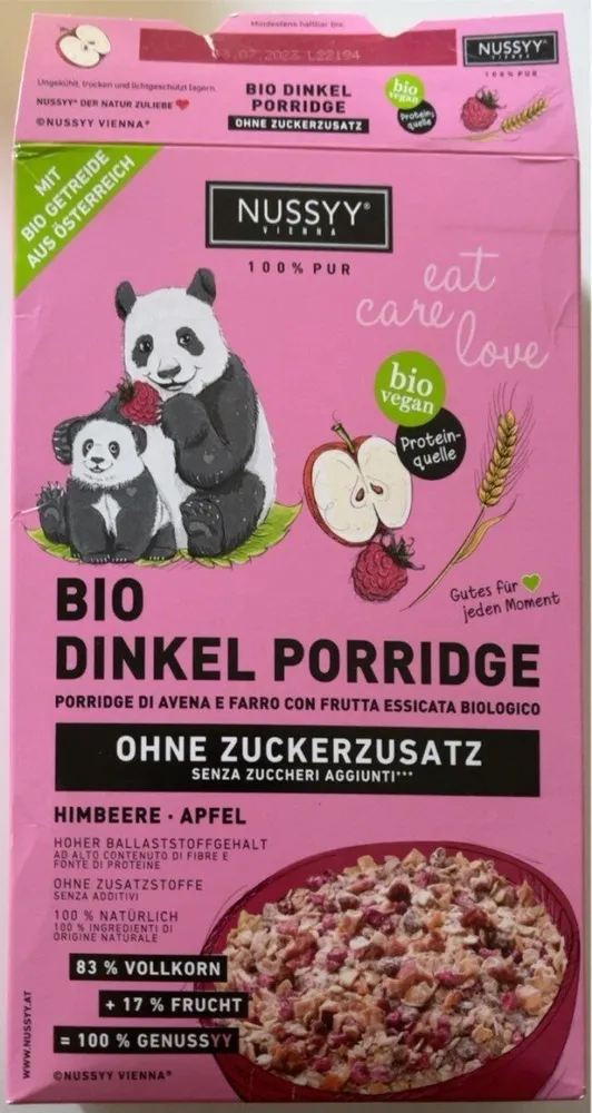 Bio Dinkel Porridge