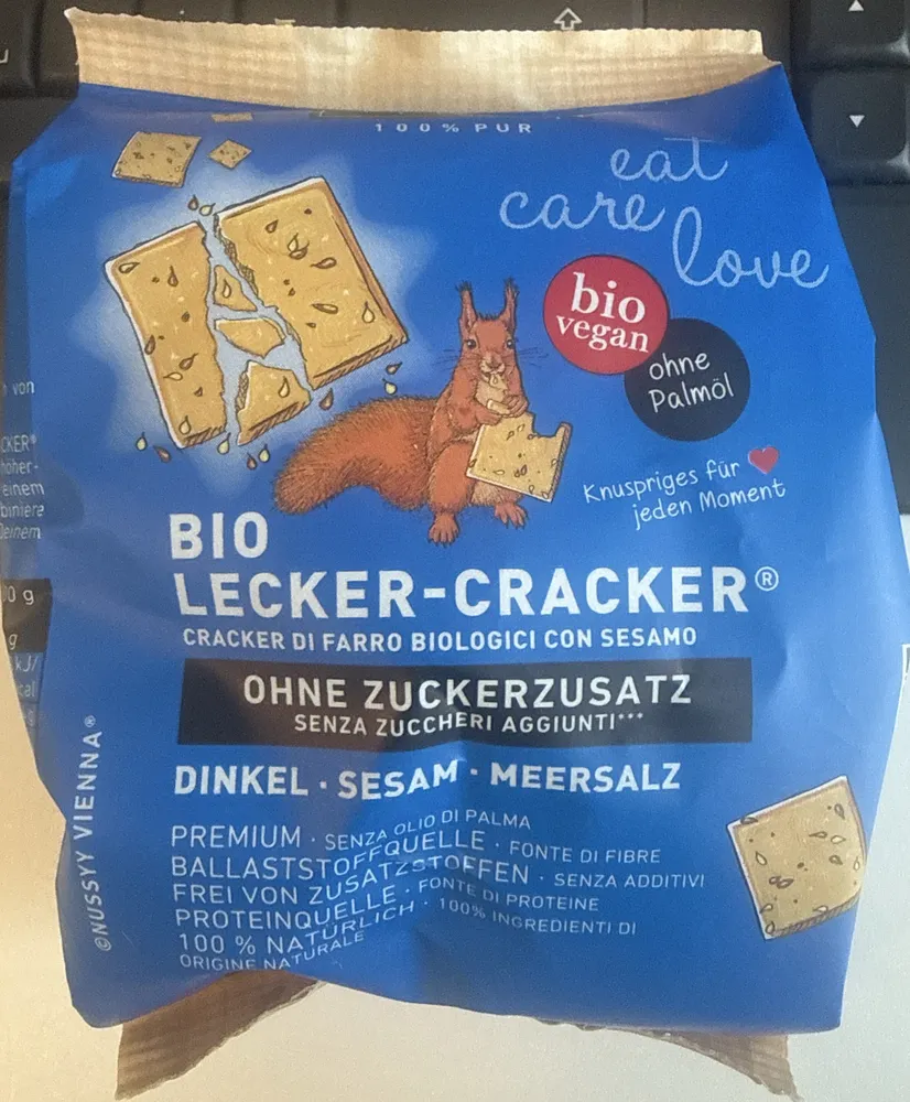 Bio Lecker-Cracker Dinkel, Sesam, Meersalz