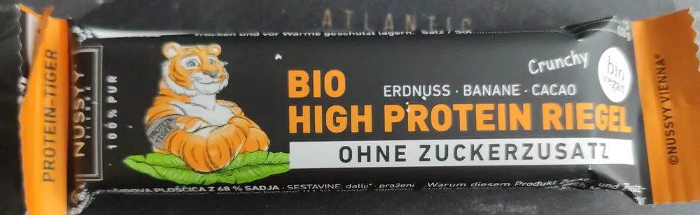 Bio High Protein Riegel Erdnuss Banane Cacao