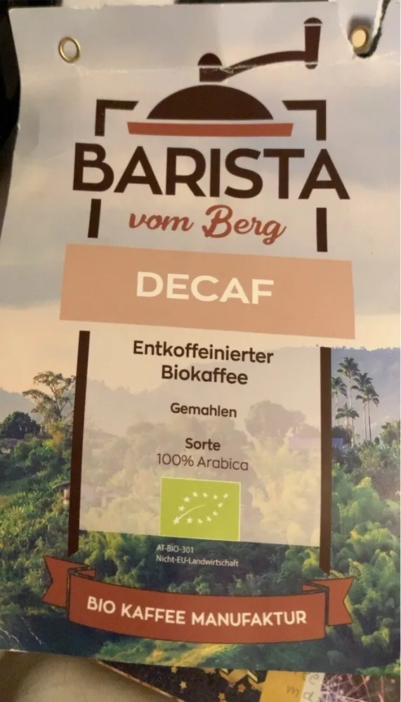 Entkoffeinierter Biokaffee