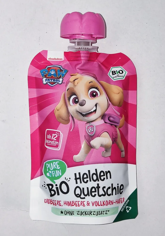 Bio-Quetschie Helden - Erdbeere, Himbeere & Vollkorn-Hafer