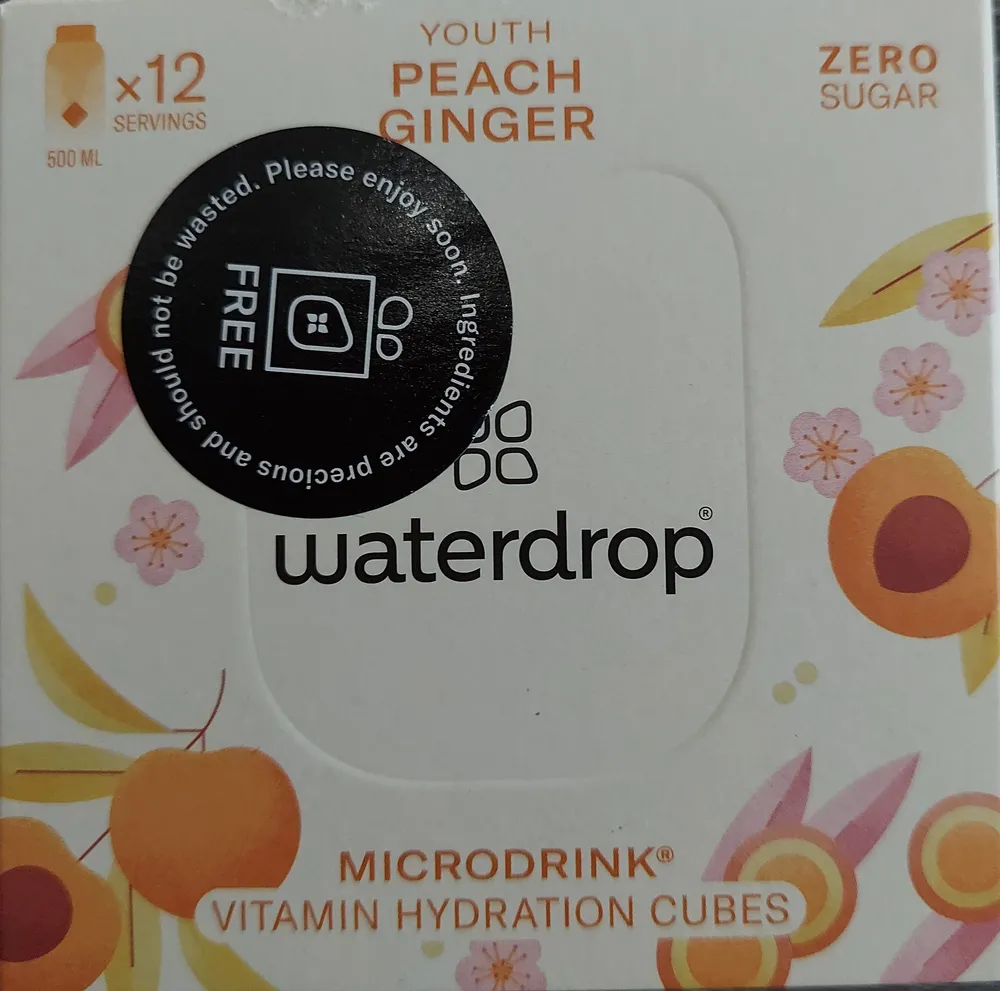 Microdrink Vitamin Hydration Cubes Youth Peach Ginger