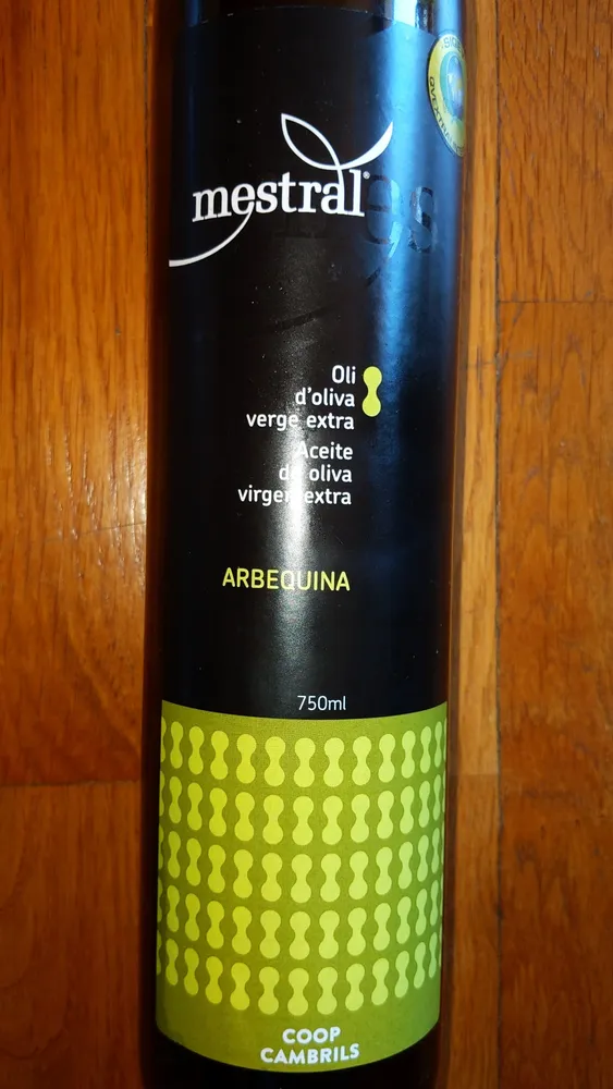 Oli d'oliva verge extra Arbequina