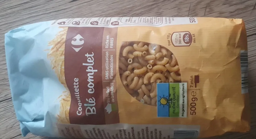 Coquillette  Blé complet