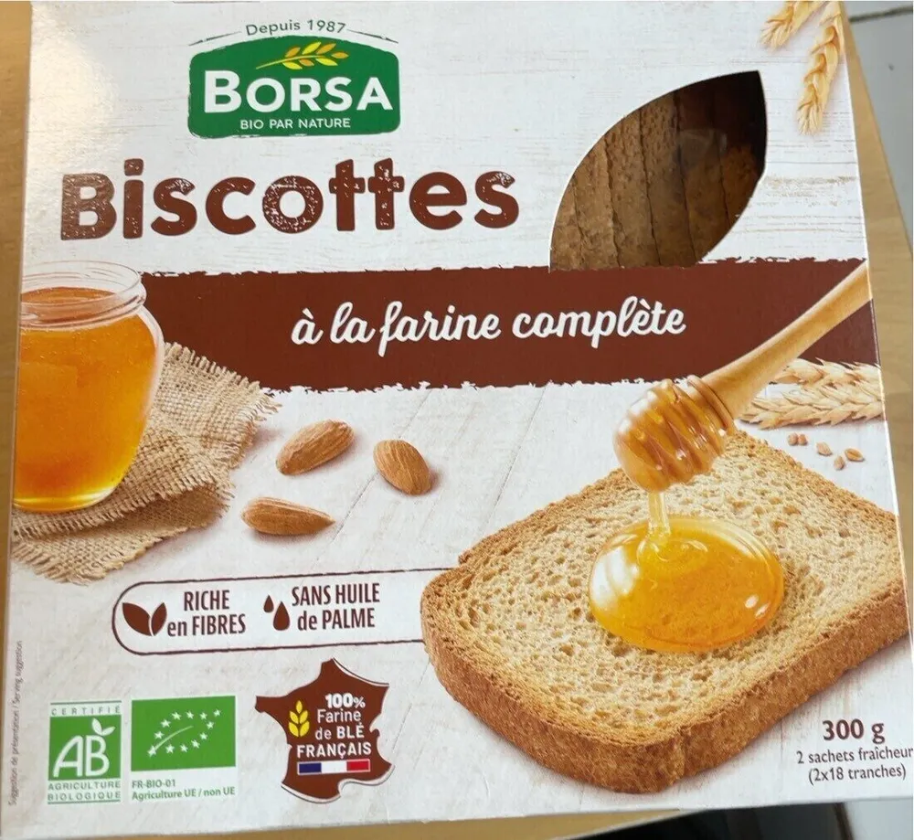 Biscottes à la farine complete