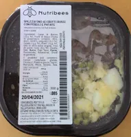 Spezzatino ai frutti rossi con piselli e patate