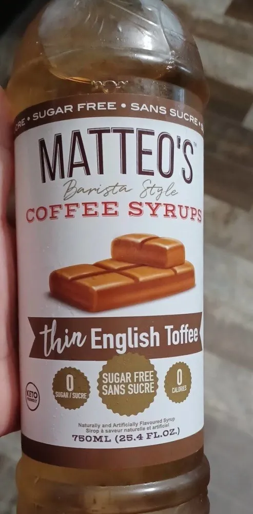 Thin English Toffee Coffee Syrup