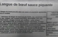 Langue de boeuf sauce piquante