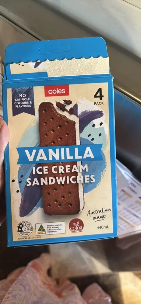 Vanilla Ice Cream Sandwiches