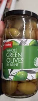Whole green olives in brine
