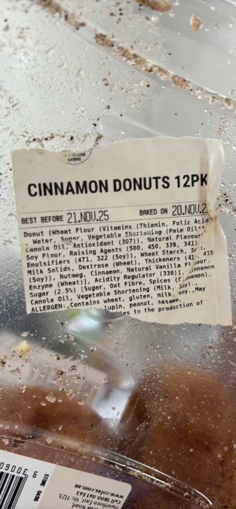 CINNAMON DONUTS 12PK