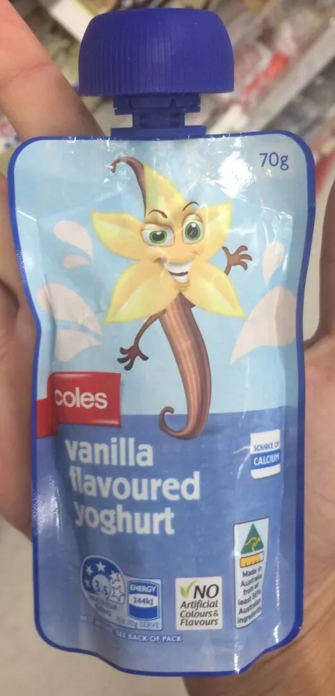Vanilla flavoured yoghurt