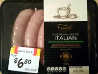Australian Pork Italian Style Sausages Gluten Free