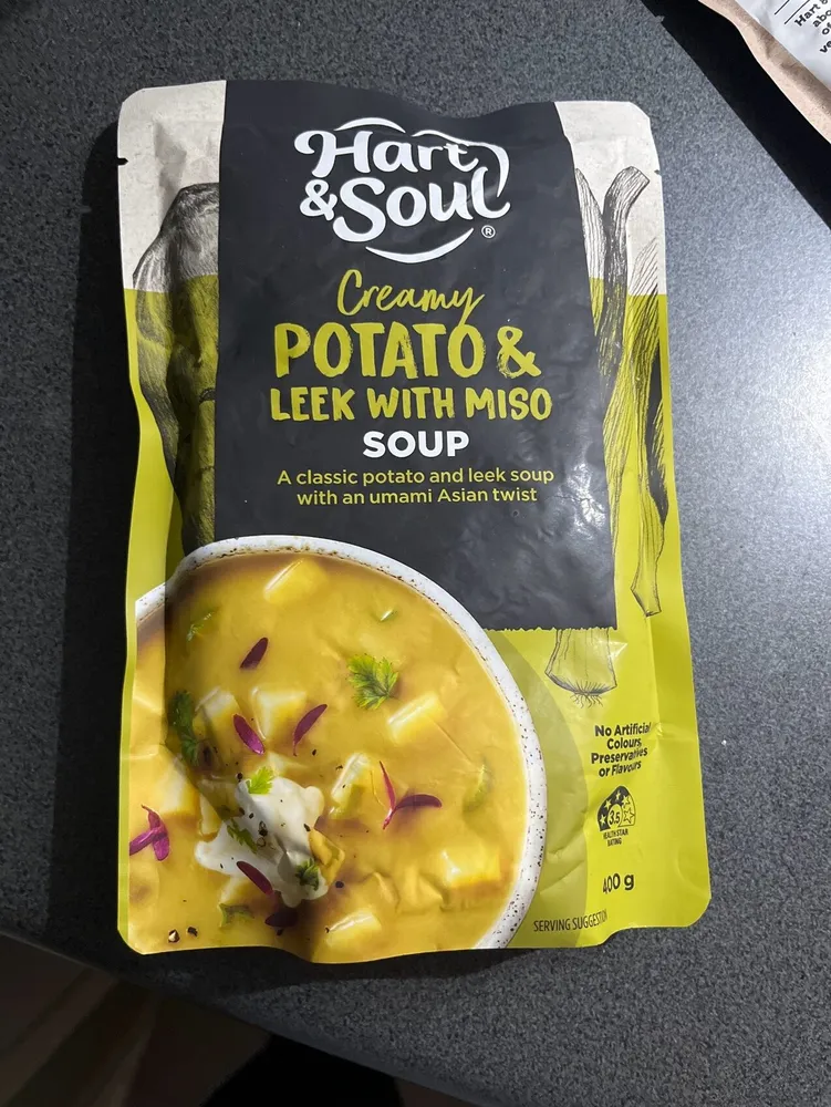 Creamy Potato & Leek with Miso Soup