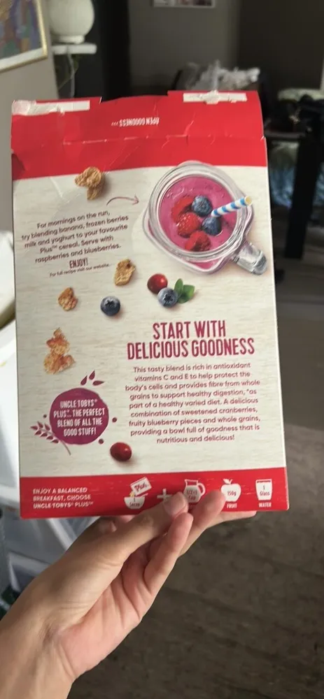 Plus Antioxidants cranberries + blueberries