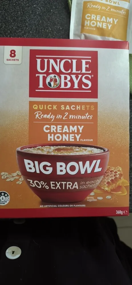 CREAMY HONEY FLAVOUR BIG BOWL QUICK SACHETS