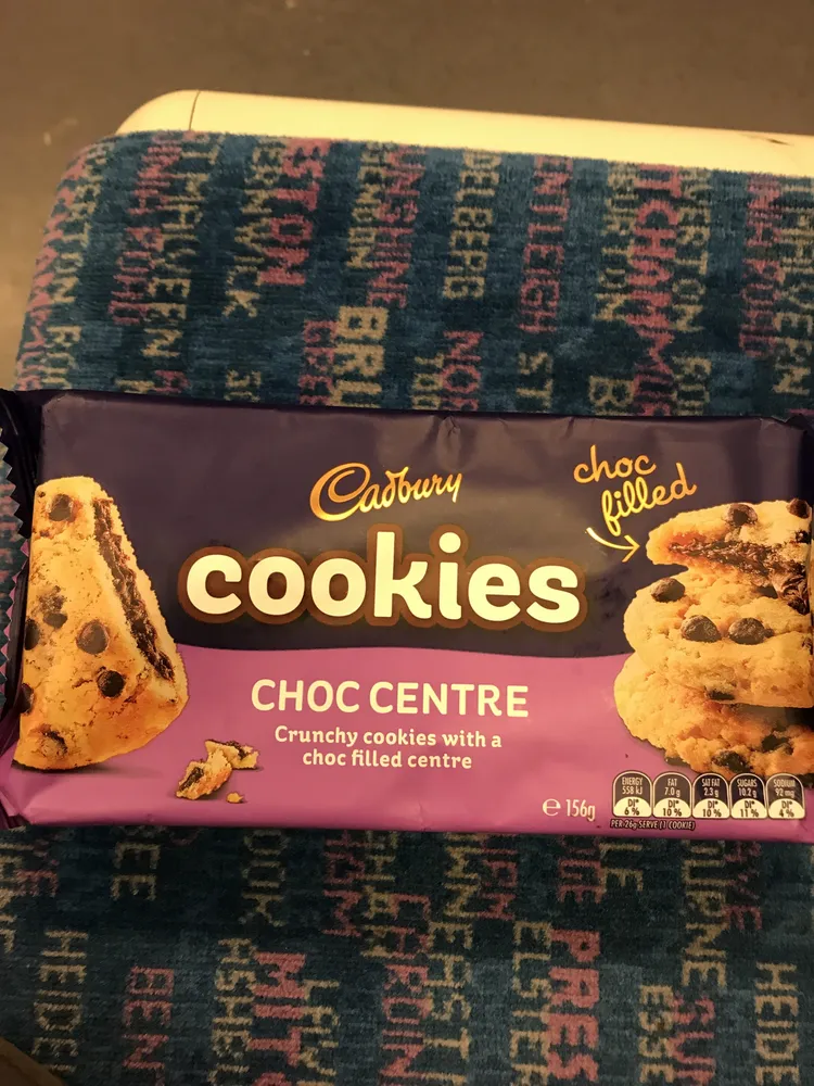CHOC CENTRE crunchy cookies with a choc filled centre