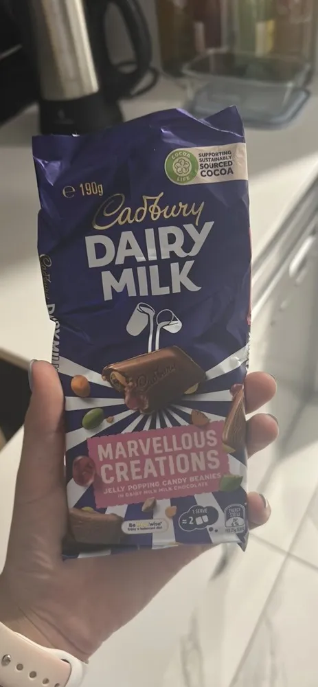 Jelly Popping Candy Beanies in Dairy Milk Milk Chocolate