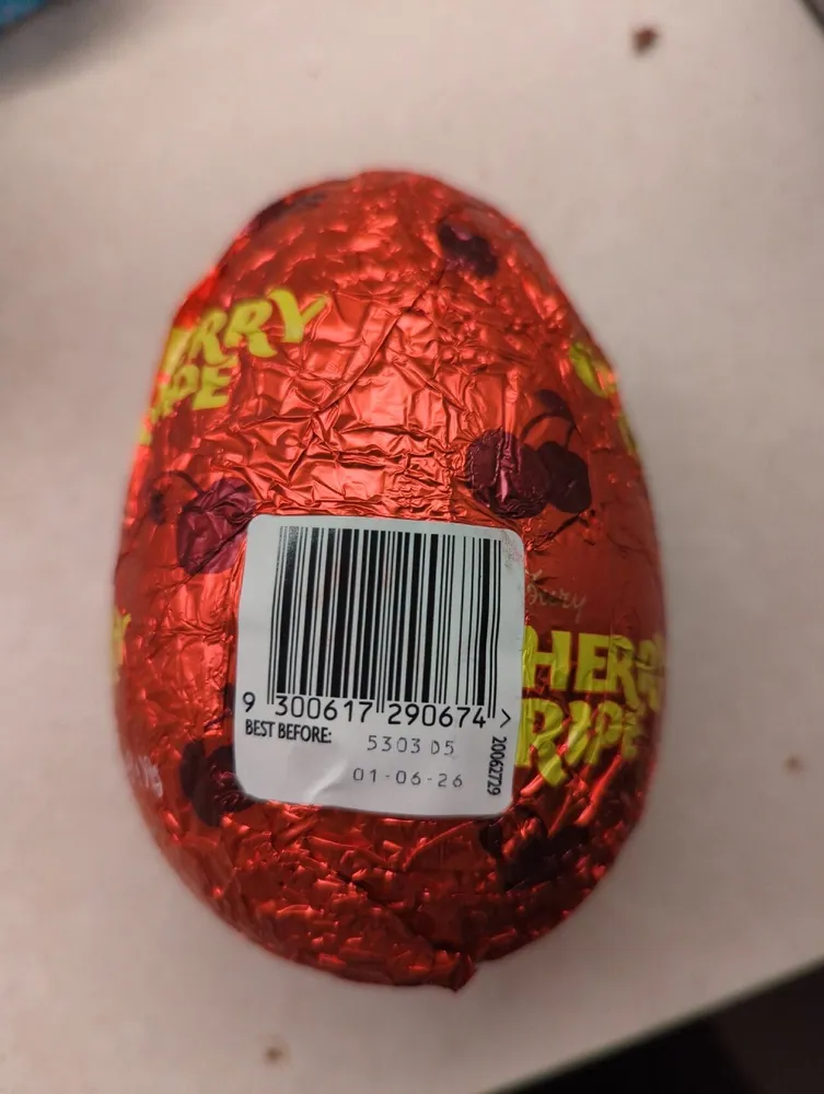 Cherry Ripe Chocolate Egg