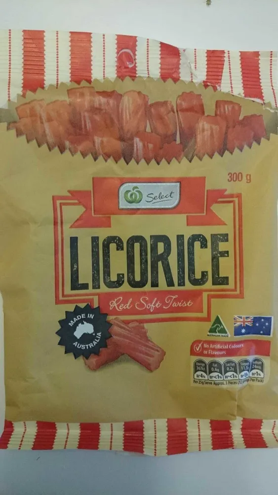Liquorice twists strawberry flavoured