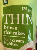 THIN brown rice cakes Sour cream & chives
