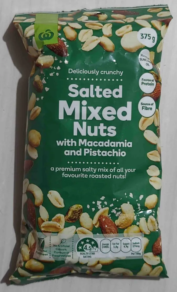 Salted Mixed Nuts with Macadamia and Pistachio
