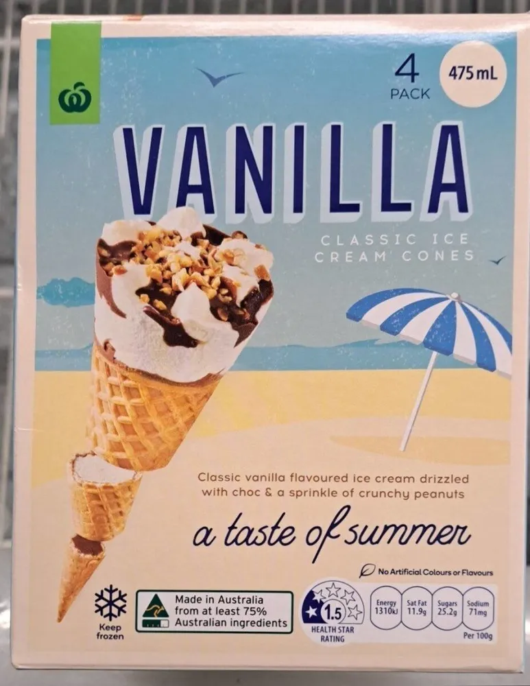 Vanilla Ice Cream Cones