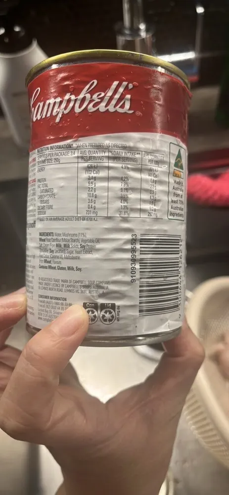 condensed cream of mushroom