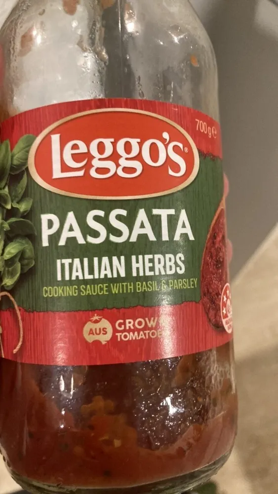 Passata Italian Herbs Cooking Sauce with Basil & Parsley