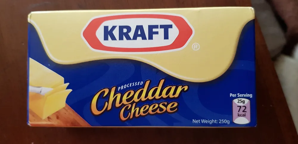 Kraft Cheddar Cheese Block Blue Packing