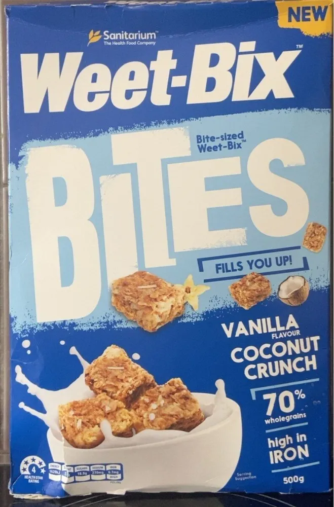 Weet-Bix Bites vanilla and coconut