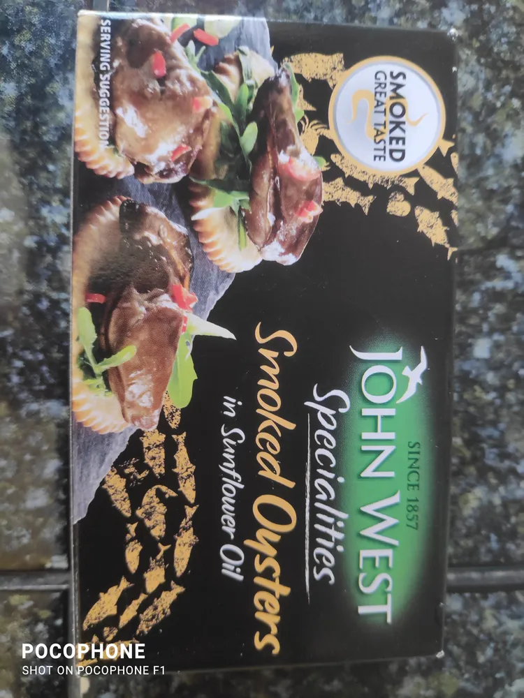 Wood Smoked oysters in sunflower oil