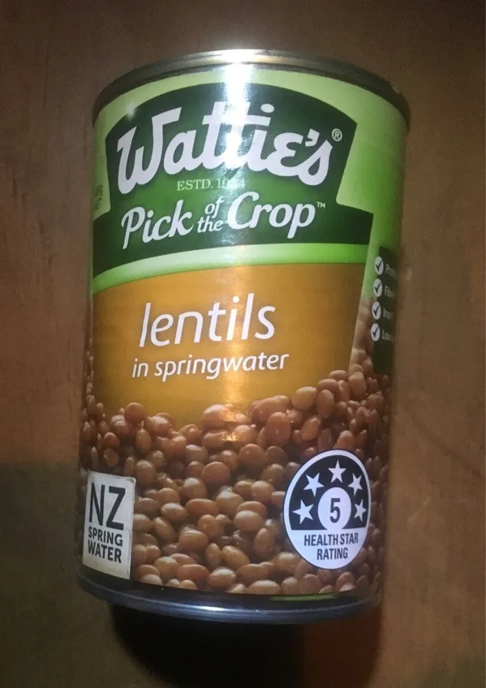 Lentils in springwater