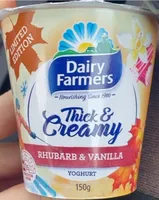 Thick and creamy Rhubarb and vanilla