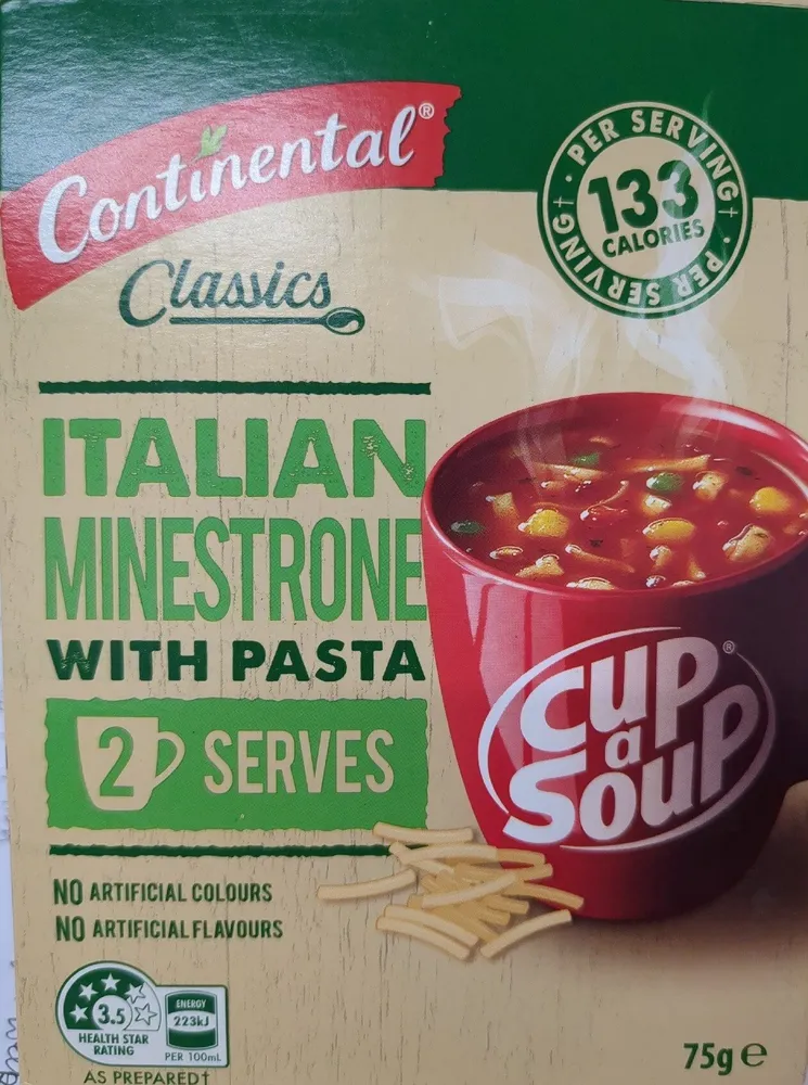 Continental Cup a Soup Hearty Italian Minestrone 2PK 75G