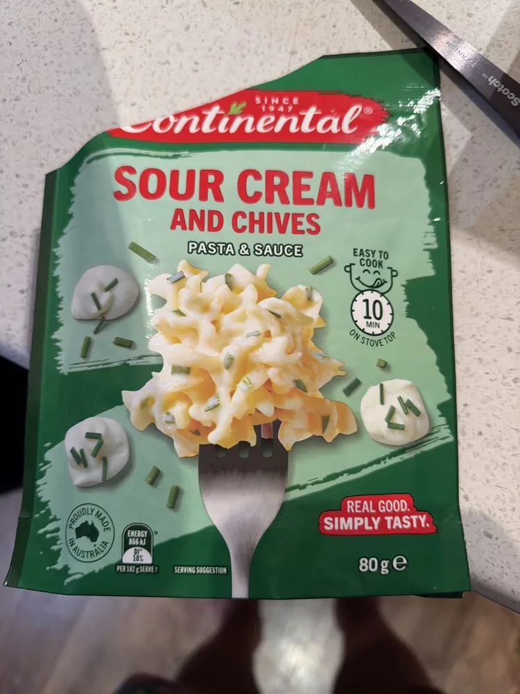 Sour Cream And Chives Pasta And Sauce