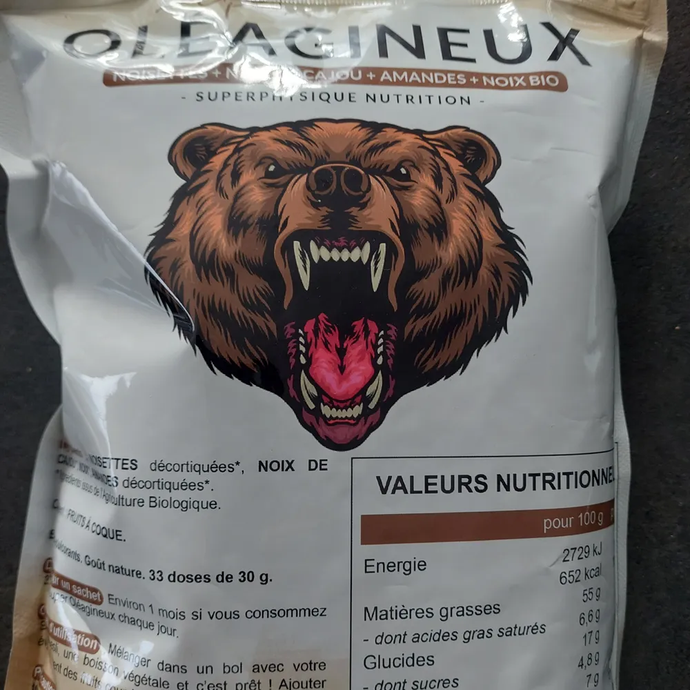 Noisettes + amandes + noix bio