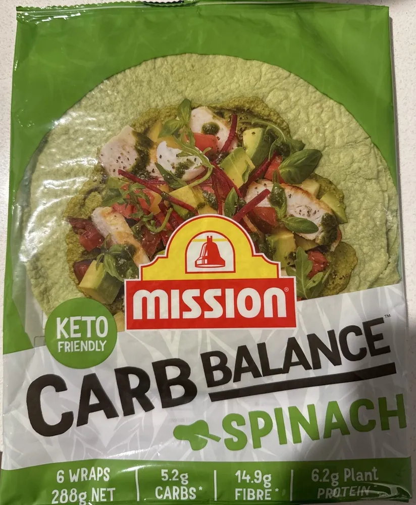 Carb Balance Spinach Wraps
