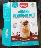 Organic Overnight Oats Whole Grain Rolled Oats Choco Banana