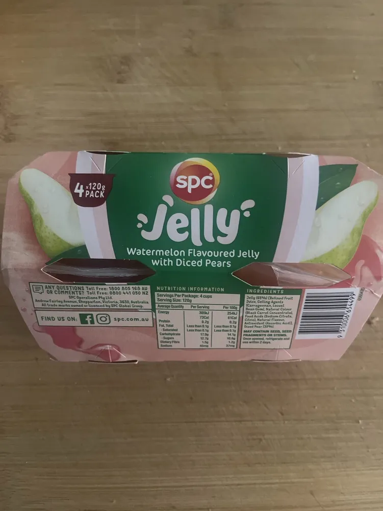 Diced Pears In Watermelon Jelly
