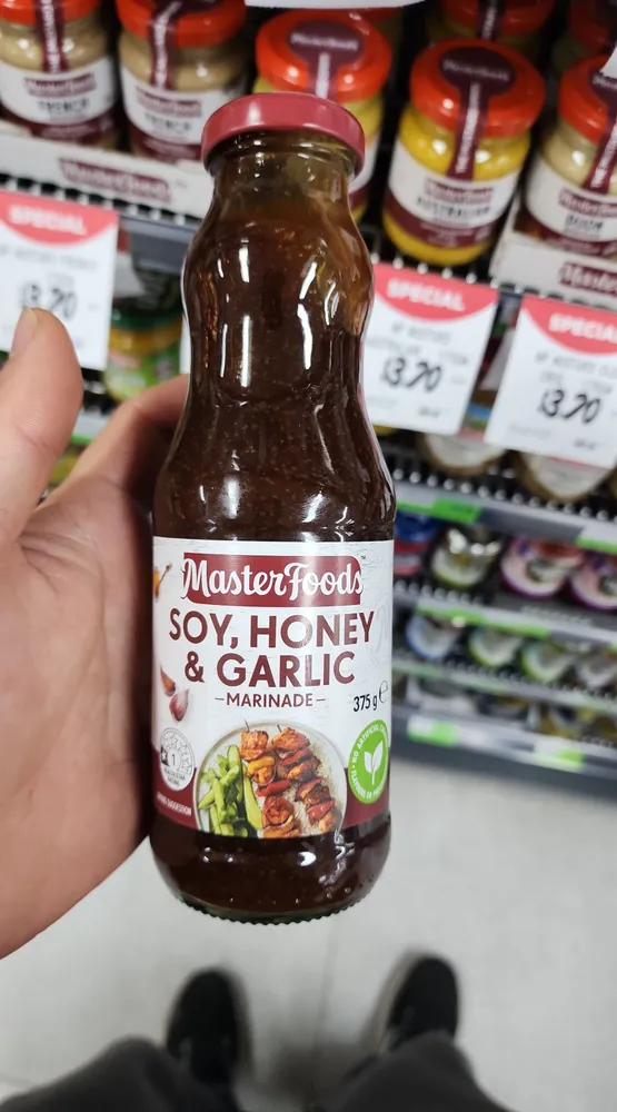 Masterfoods soy garlic honey marinade