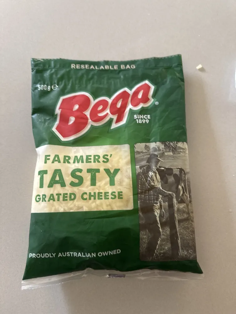 bega farmers tasty grated cheese