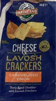 Tasty Cheddar Cheese Slices with Caramelised Onion Lavosh Crackers