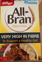 Crispy flakes of whole wheat and wheat bran