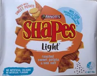 Shapes light roasted sweet potatoes and sea salt