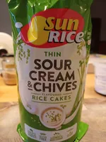 THIN SOUR CREAM & CHIVES FLAVOURED RICE CAKES