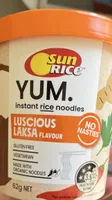 YUM. instant rice noodles LUSCIOUS LAKSA FLAVOUR