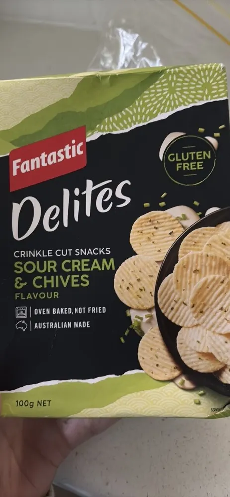 Crinkle Cut Snacks Sour Cream & Chives Flavour